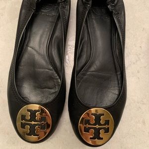 Tory Burch Black Flats